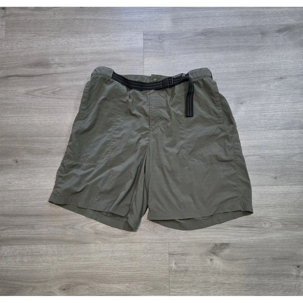 LL Bean Crest Shorts Men's Outdoor Hiking Olive Green Size XL Nylon